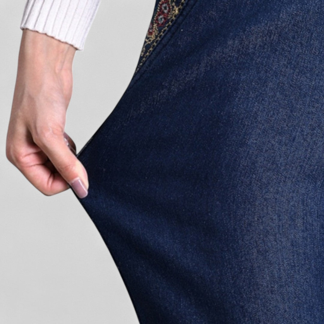 Maira™ | Damenjeans mit Seitentaschen und Elastischer Taille