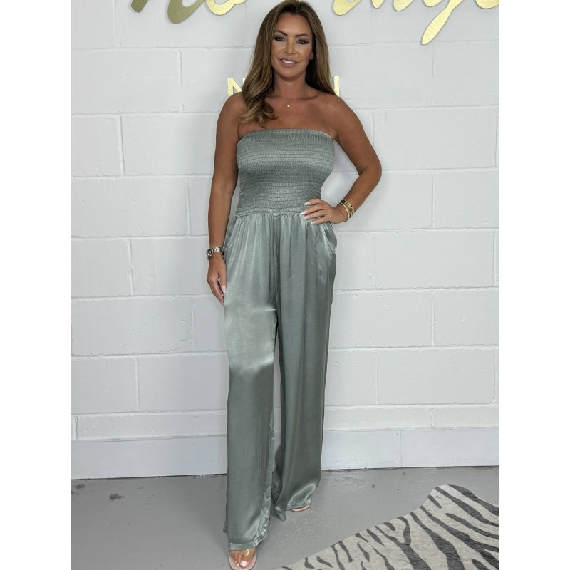 Callisto | Eleganter Trägerloser Jumpsuit mit Weitem Bein für Stilvolle Anlässe