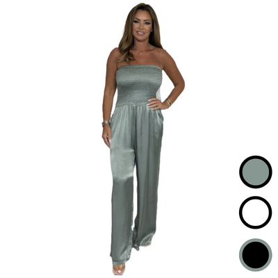 Callisto | Eleganter Trägerloser Jumpsuit mit Weitem Bein für Stilvolle Anlässe