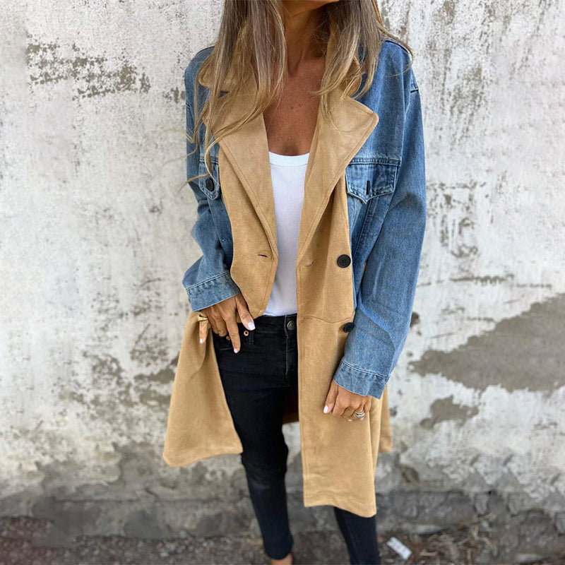 DENIM AKZENT TRENCHCOAT