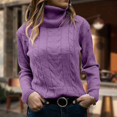 Nadine | Rippstrick-Rollkragenpullover in luxuriösem Design