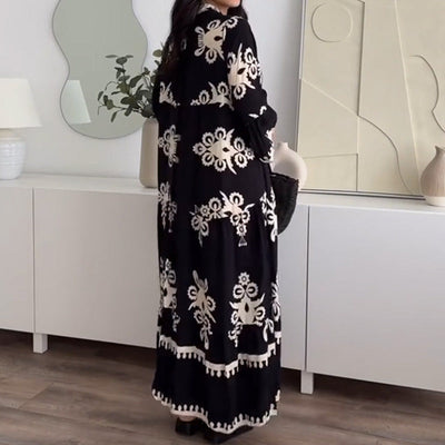 Langes Boho-Kleid für Damen mit eleganter Ausstrahlung - Caelyna