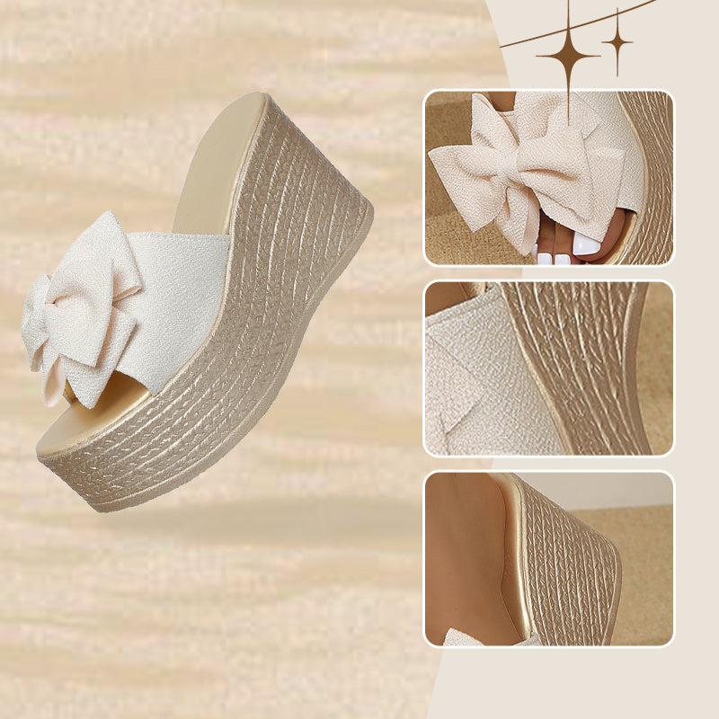 Sloane – Bequeme Hausschuhe Mit Schleife Und Dicker Sohle