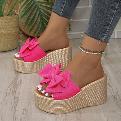 Sloane – Bequeme Hausschuhe Mit Schleife Und Dicker Sohle