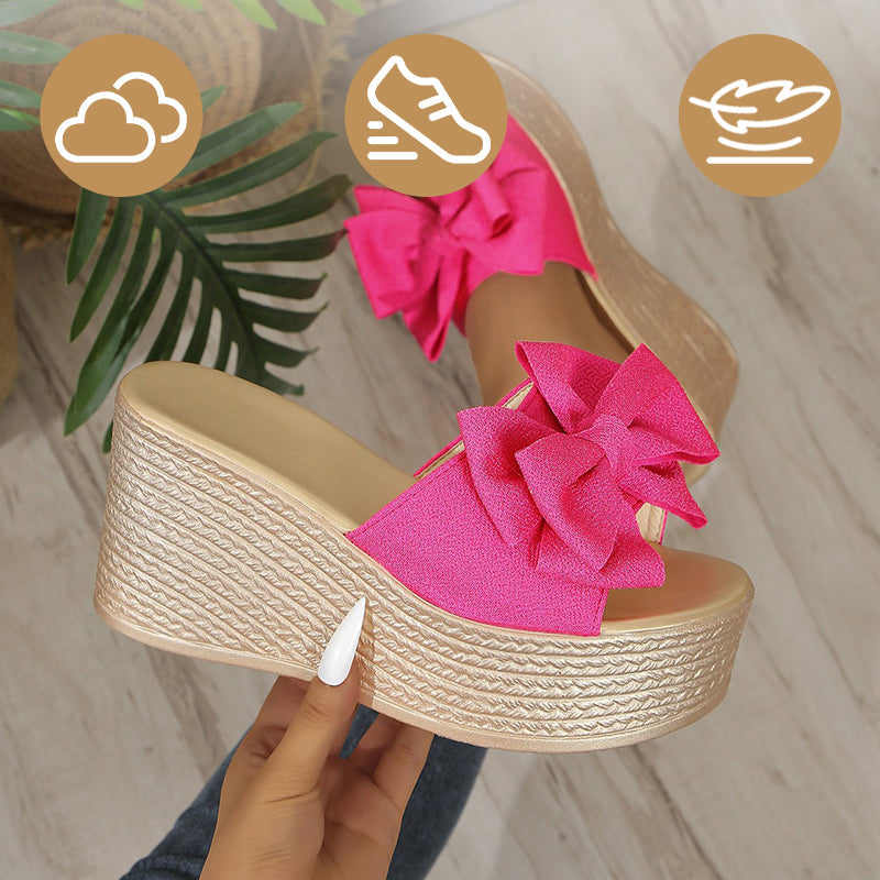 Sloane – Bequeme Hausschuhe Mit Schleife Und Dicker Sohle