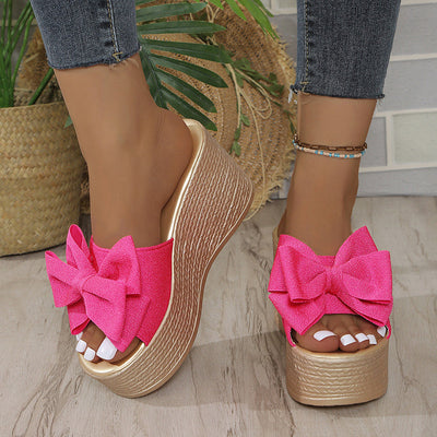 Sloane – Bequeme Hausschuhe Mit Schleife Und Dicker Sohle