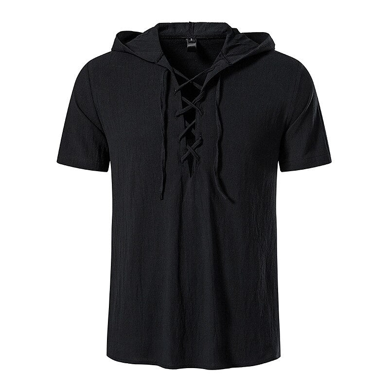 Pirate Style Short Sleeve Hooded Shirts