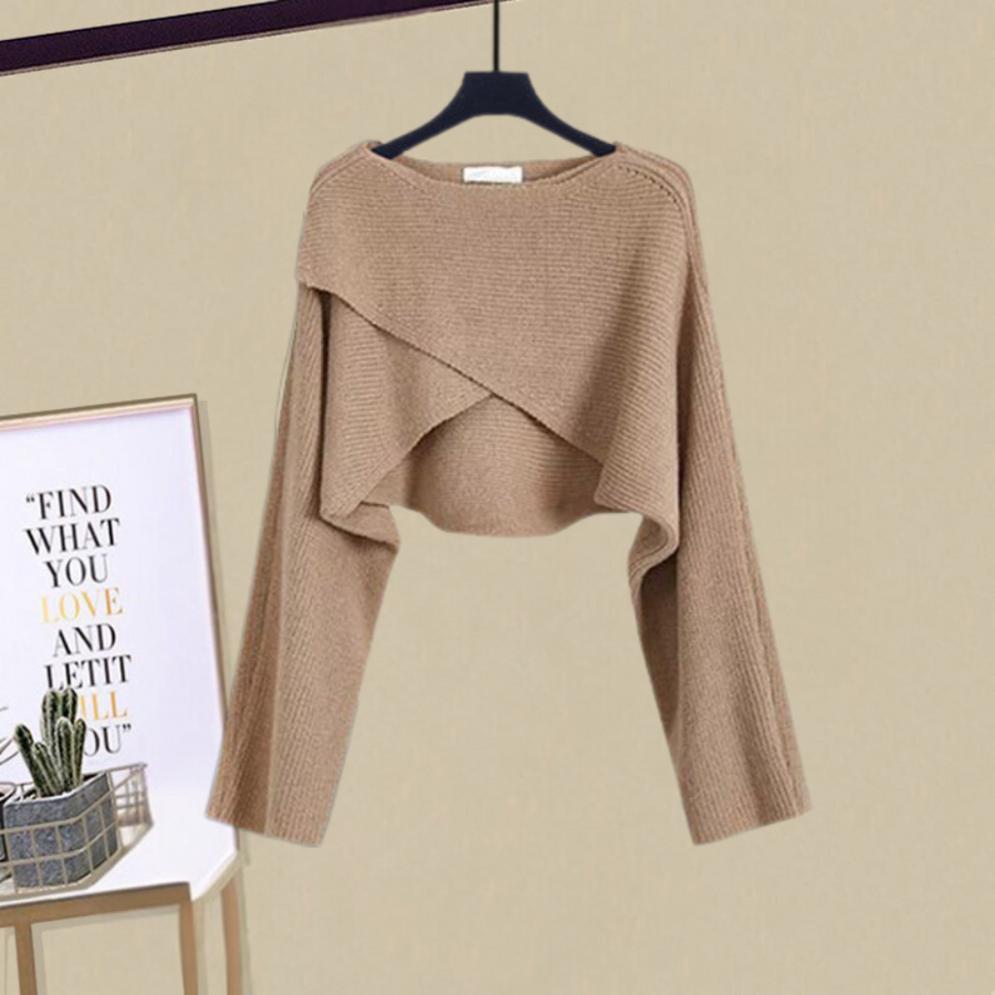 Elegantes Strickkleid Set für Damen