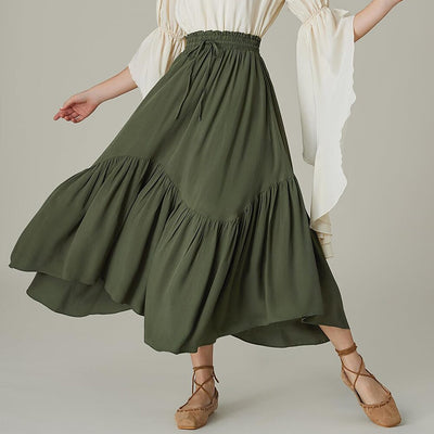 Renaissance High Waist Maxi Skirts with Pockets