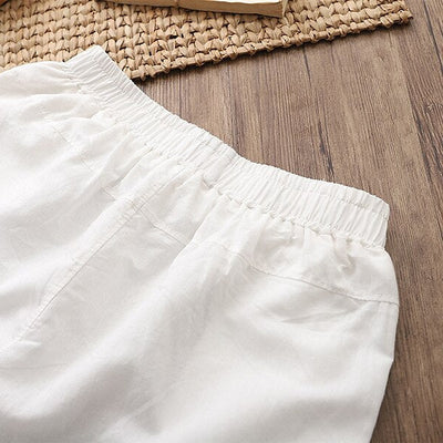 Classic Loose Fit Cotton Linen Blend Pants