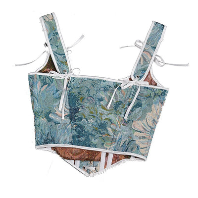 Renaissance Style Lace Design Corset Vest Bustier