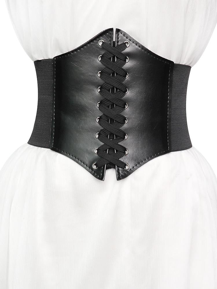 Retro Corset Underbust Lace-up Bustier