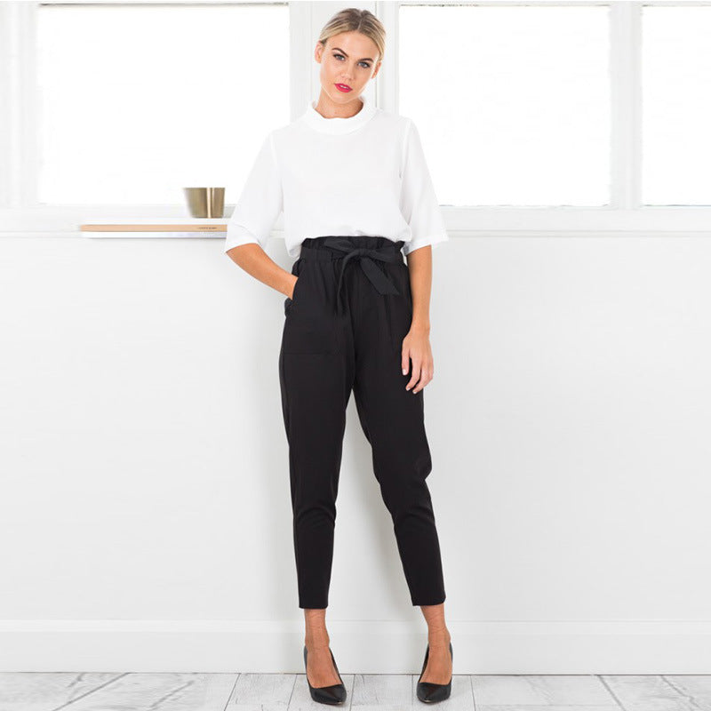 Heidi-Mode | Casual Hose Mit Hoher Taille Aus Chiffon