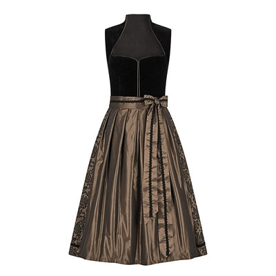 Oktoberfest Women's Bronze Dirndl Dress with Apron