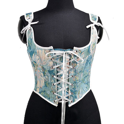 Renaissance Style Lace Design Corset Vest Bustier