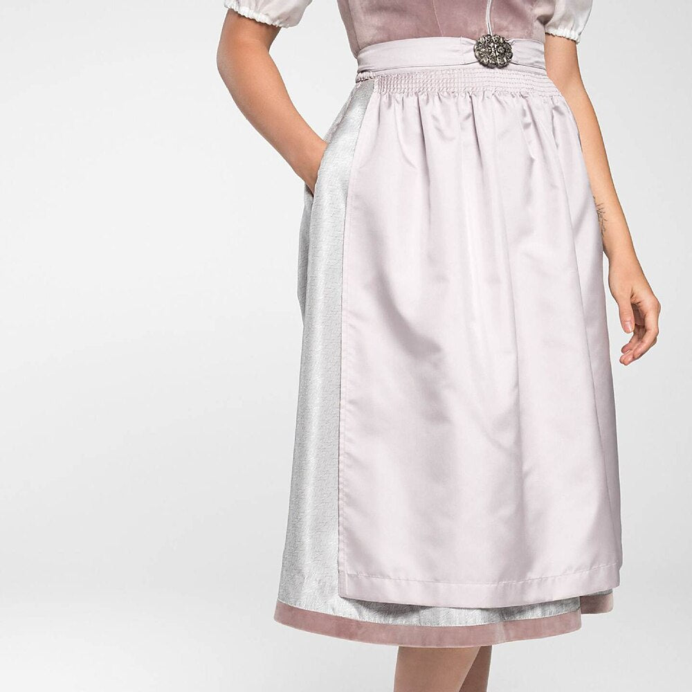 Oktoberfest Pink Dirndl Dress with Apron