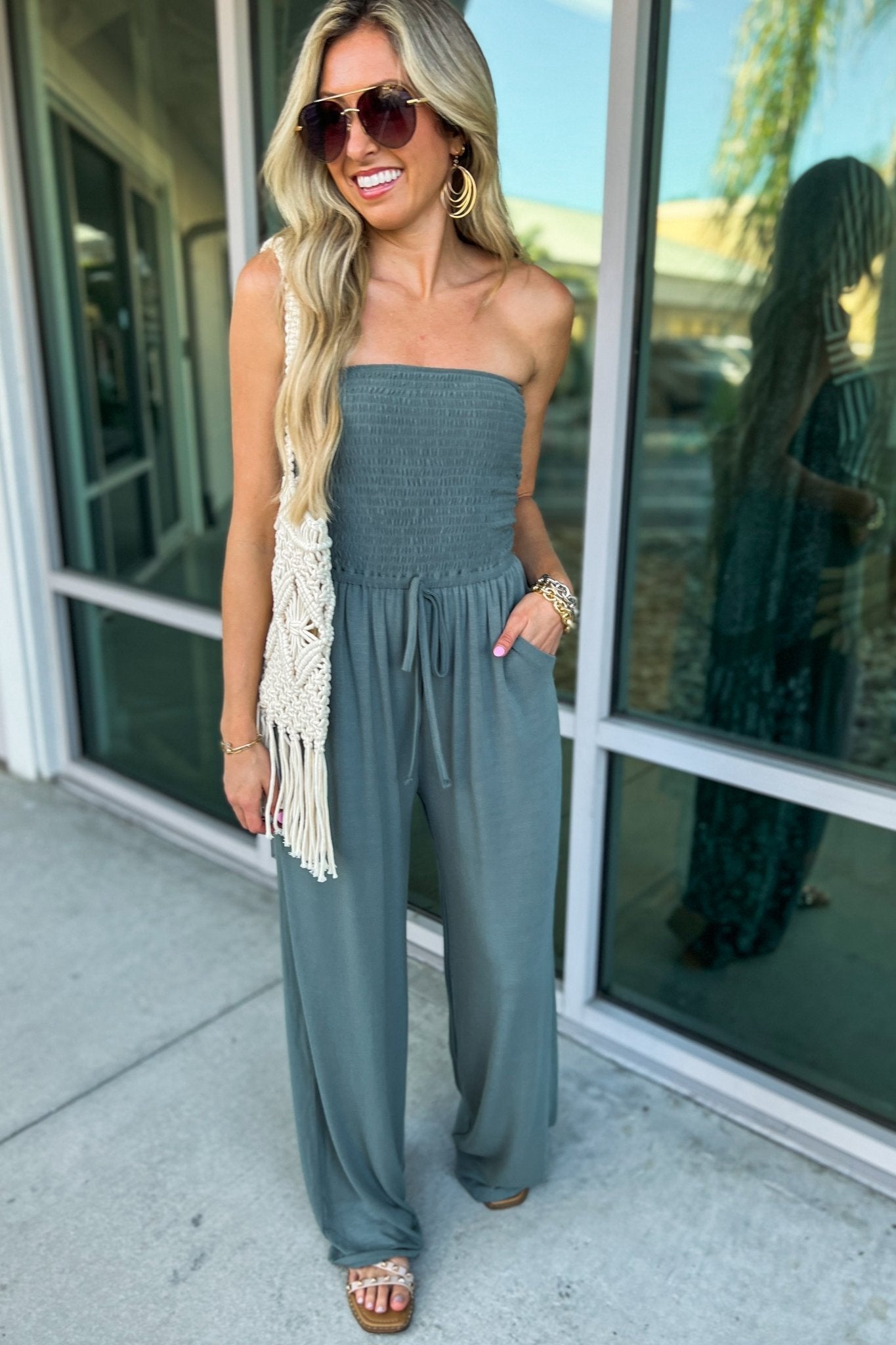 Lobke | Schulterfreier Sommer-Jumpsuit mit Stil