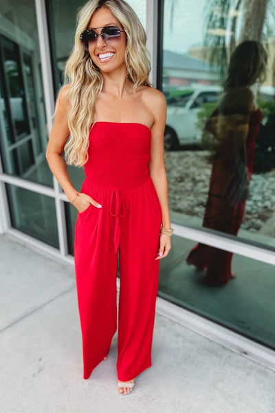 Lobke | Schulterfreier Sommer-Jumpsuit mit Stil