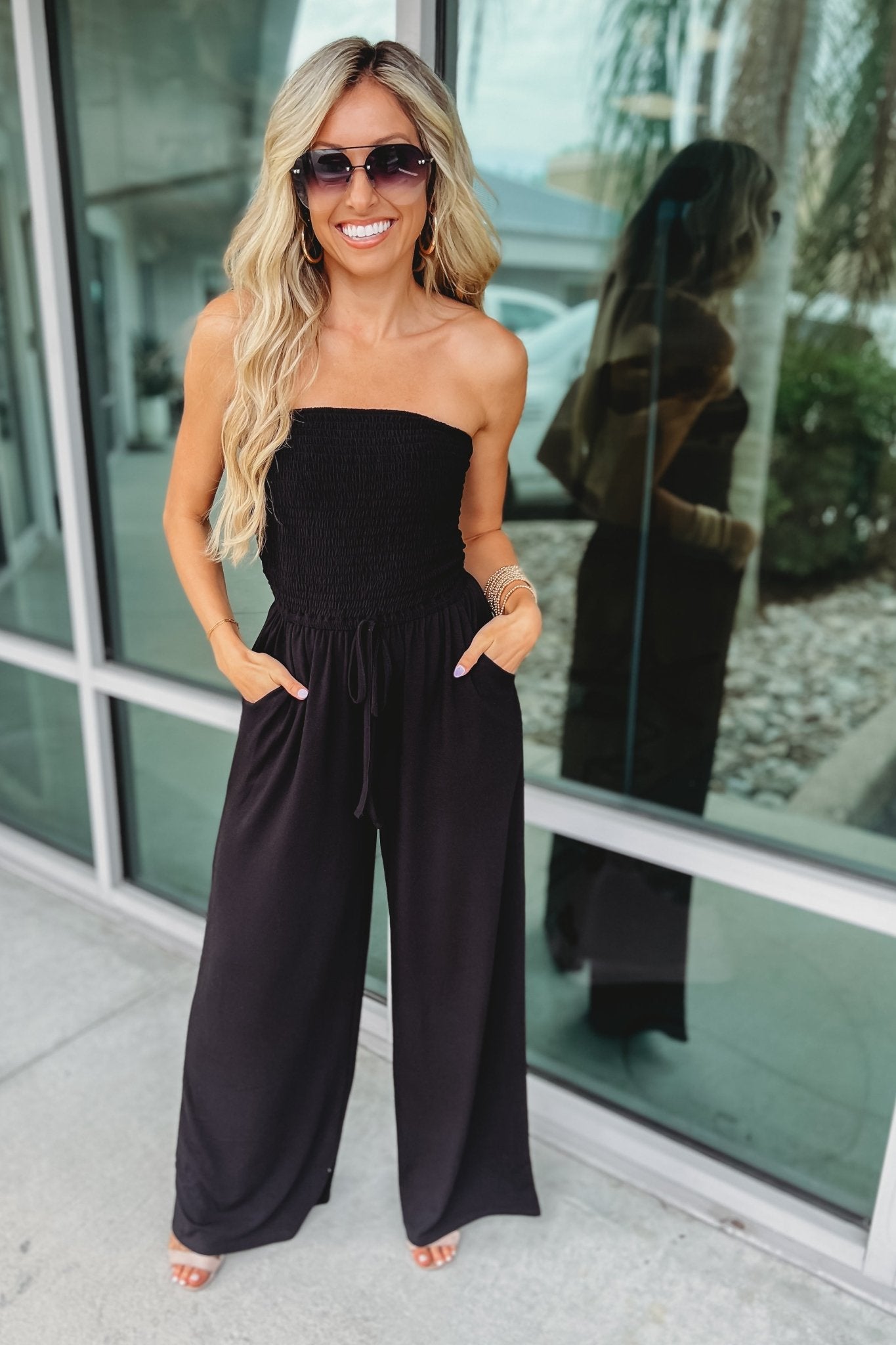 Lobke | Schulterfreier Sommer-Jumpsuit mit Stil