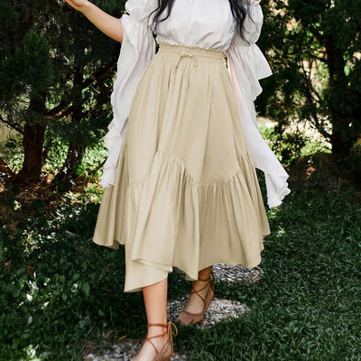 Renaissance High Waist Maxi Skirts with Pockets