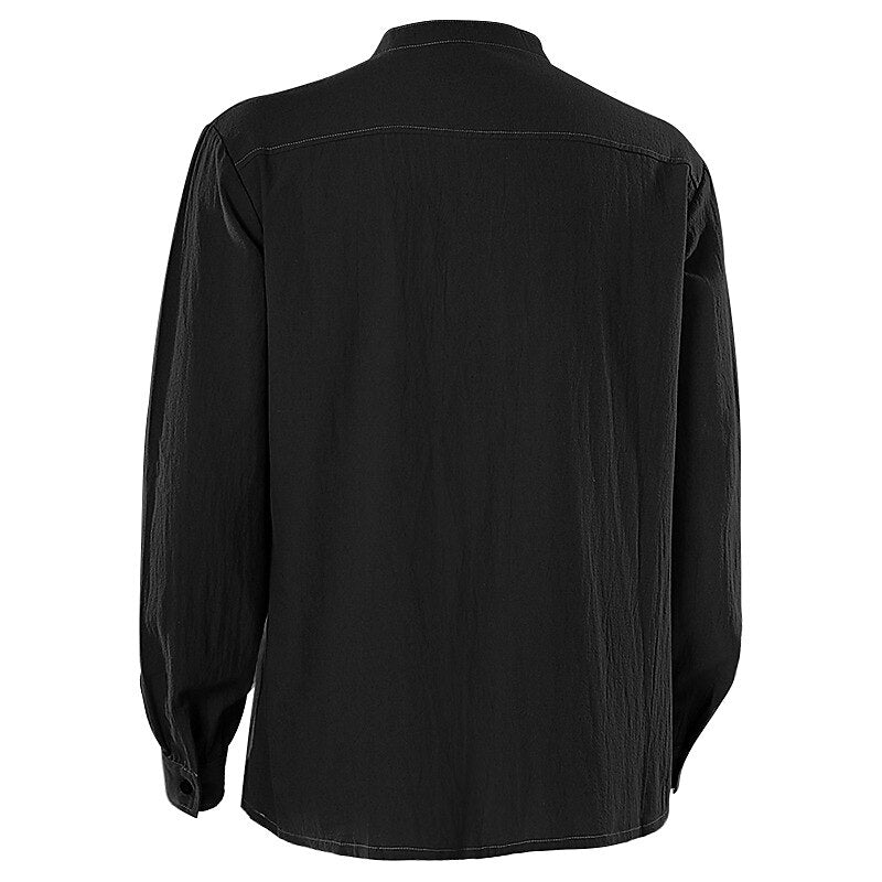 Pirate Style Lace-Up Poet Blouse