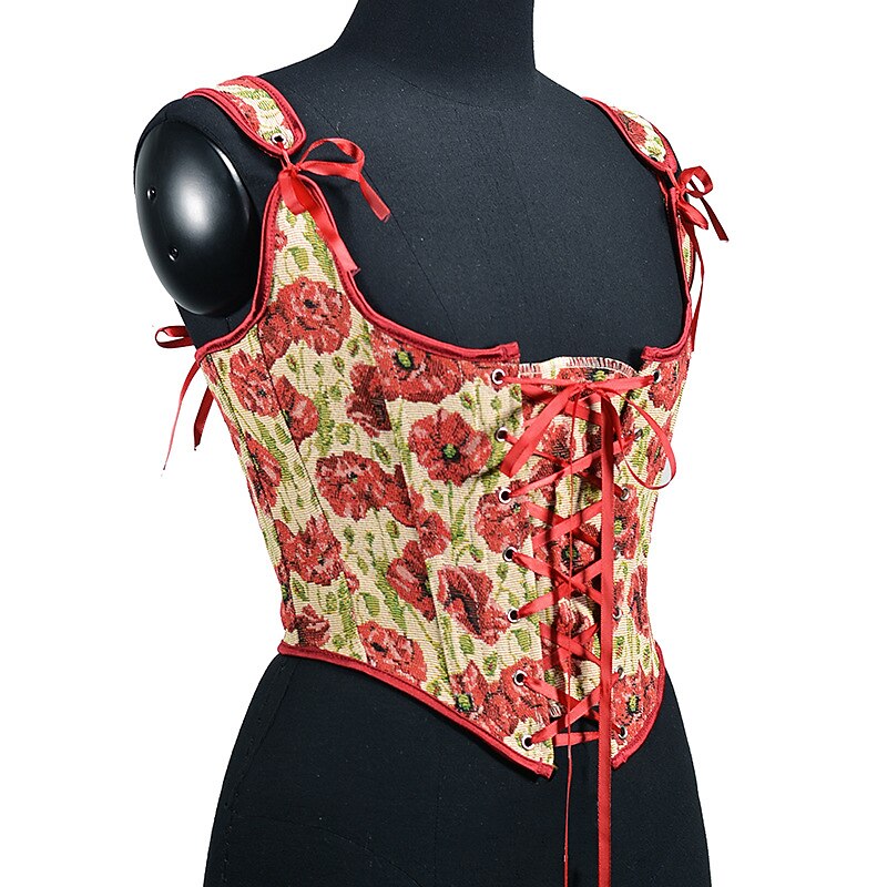 Renaissance Style Lace Design Corset Vest Bustier