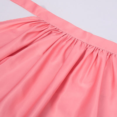 Oktoberfest Pink Floral Dirndl Dress with Apron and Blouse