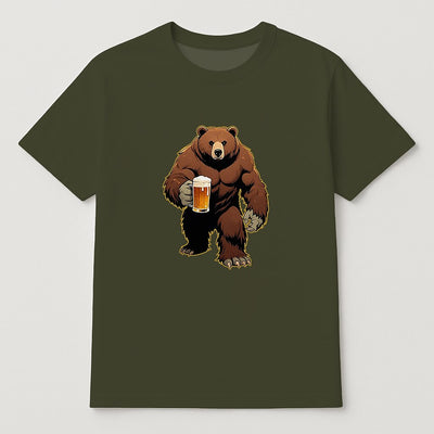 Men's Oktoberfest Bear Beer Graphic T-shirt