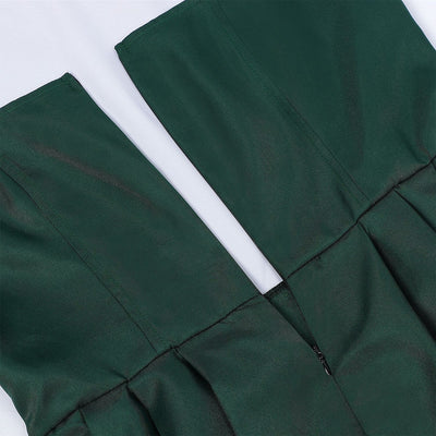 Oktoberfest Burgundy Green Blue Dirndl Dress with Apron and Blouse