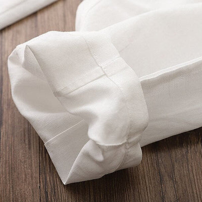 Classic Loose Fit Cotton Linen Blend Pants