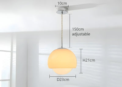 Glas-Hängelampe im Kugel-Design – Stilvolle Retro-Beleuchtung für Wohnräume