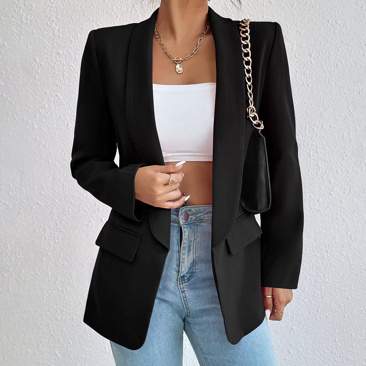 Blazer für Damen – Elegante lange Übergangsjacke