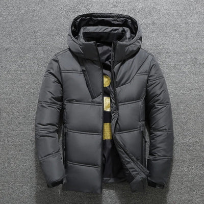 Warme wasserdichte winterjacke mit kapuze für herren | ideal für den winter