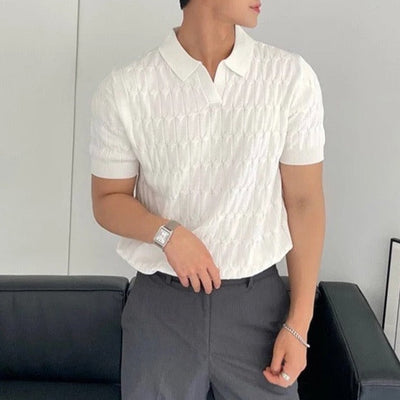 Poloshirt für Herren - Gestricktes Kurzarm-Poloshirt für den Sommer
