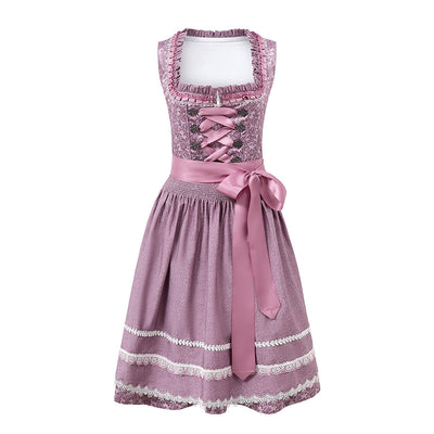 Oktoberfest Dirndl with Lace Trim Apron