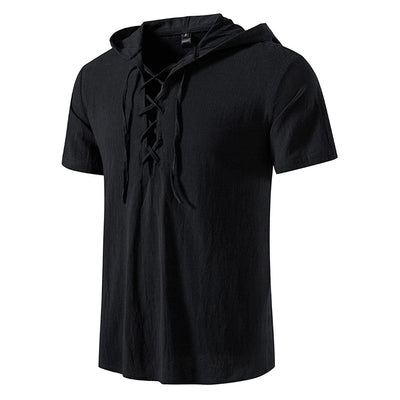 Pirate Style Short Sleeve Hooded Shirts