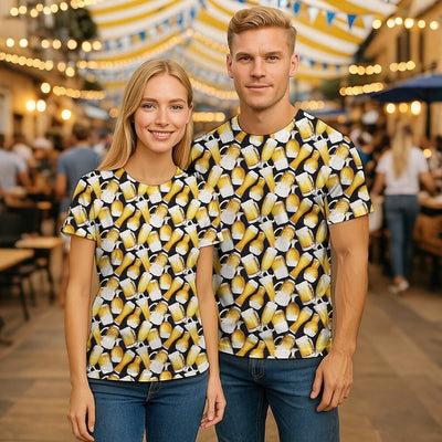Unisex Retro Graphic Oktoberfest Beer T-shirt 1pc