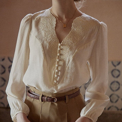 Victorian Style Embroidery Blouse