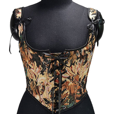Renaissance Style Lace Design Corset Vest Bustier