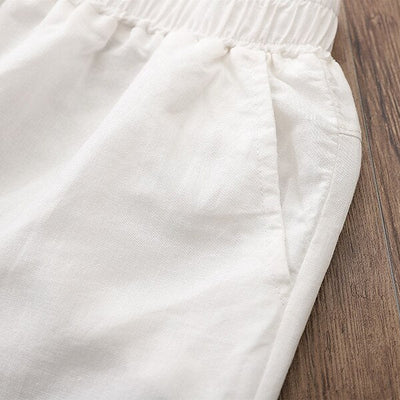 Classic Loose Fit Cotton Linen Blend Pants