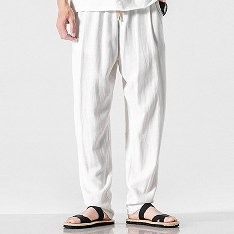 Viking Era Drawstring Design Linen Pants