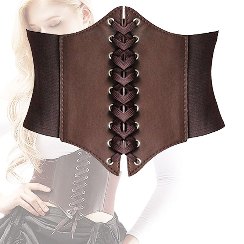 Retro Corset Underbust Lace-up Bustier