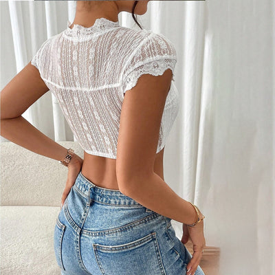 Oktoberfest Women's White Lace Dirndl Blouse