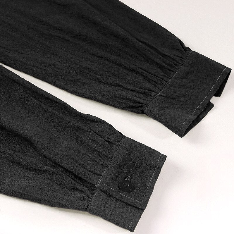 Pirate Style Lace-Up Poet Blouse