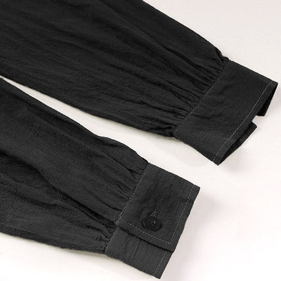 Pirate Style Lace-Up Poet Blouse