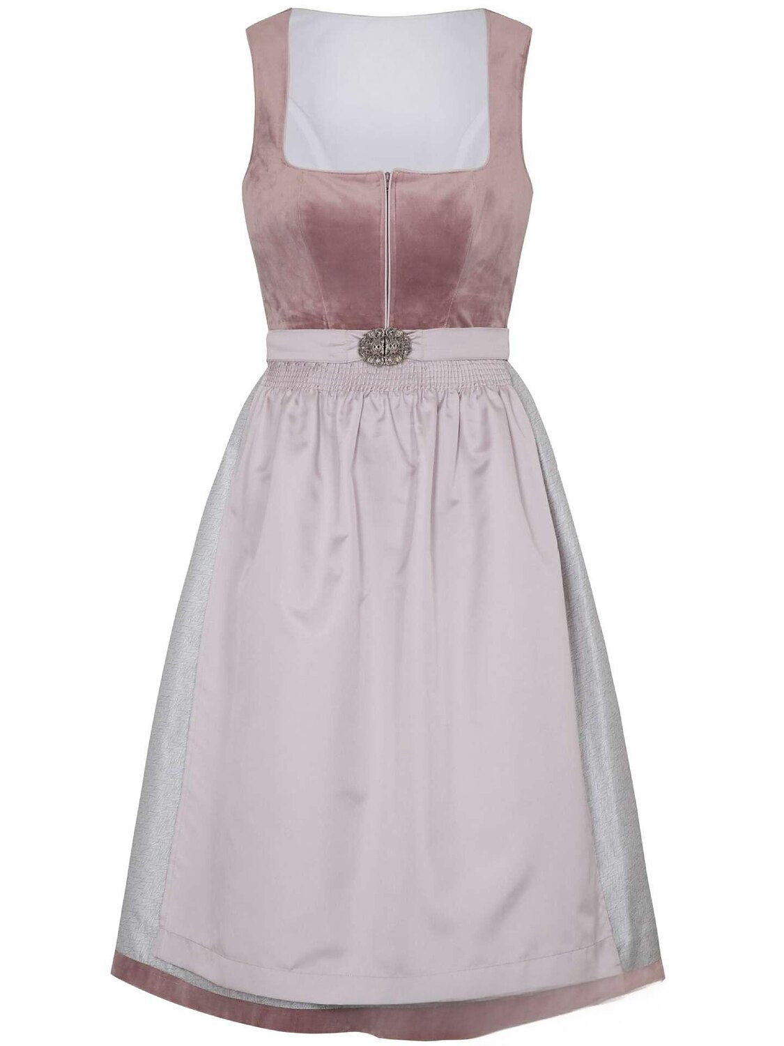Oktoberfest Pink Dirndl Dress with Apron