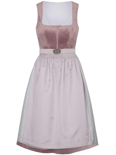 Oktoberfest Pink Dirndl Dress with Apron