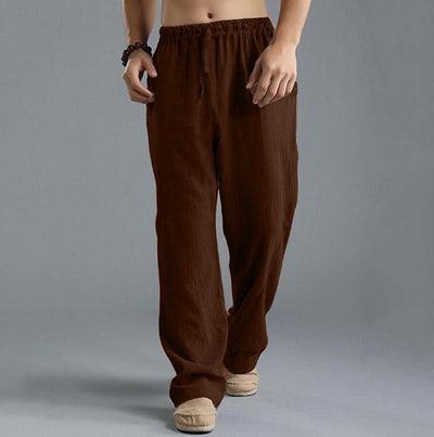 Classic Medieval Straight Leg Cotton Linen Trouser