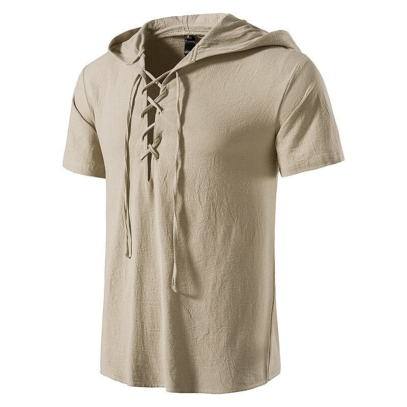 Pirate Style Short Sleeve Hooded Shirts