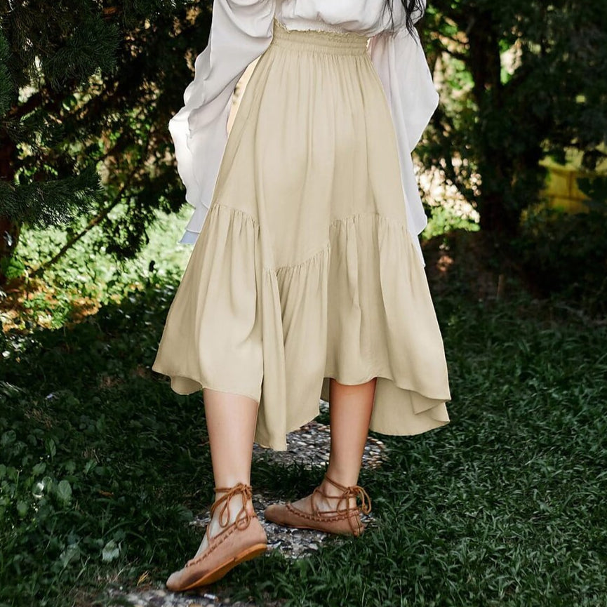 Renaissance High Waist Maxi Skirts with Pockets